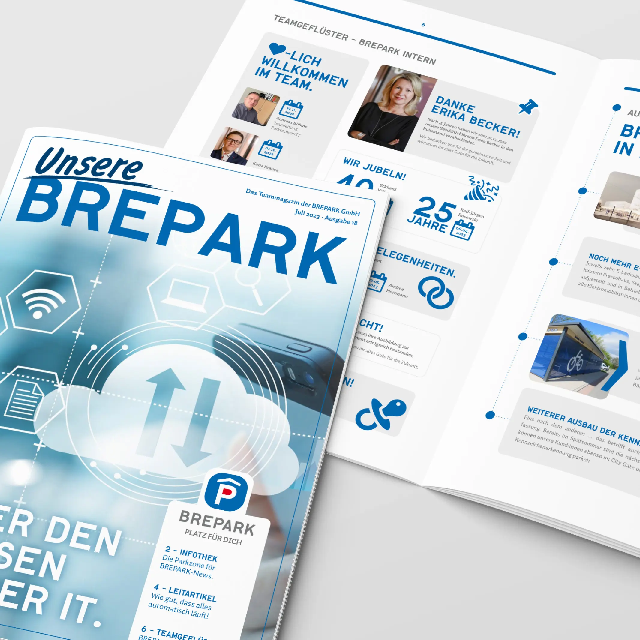 Printmedien/Newsletter für Brepark von attentus