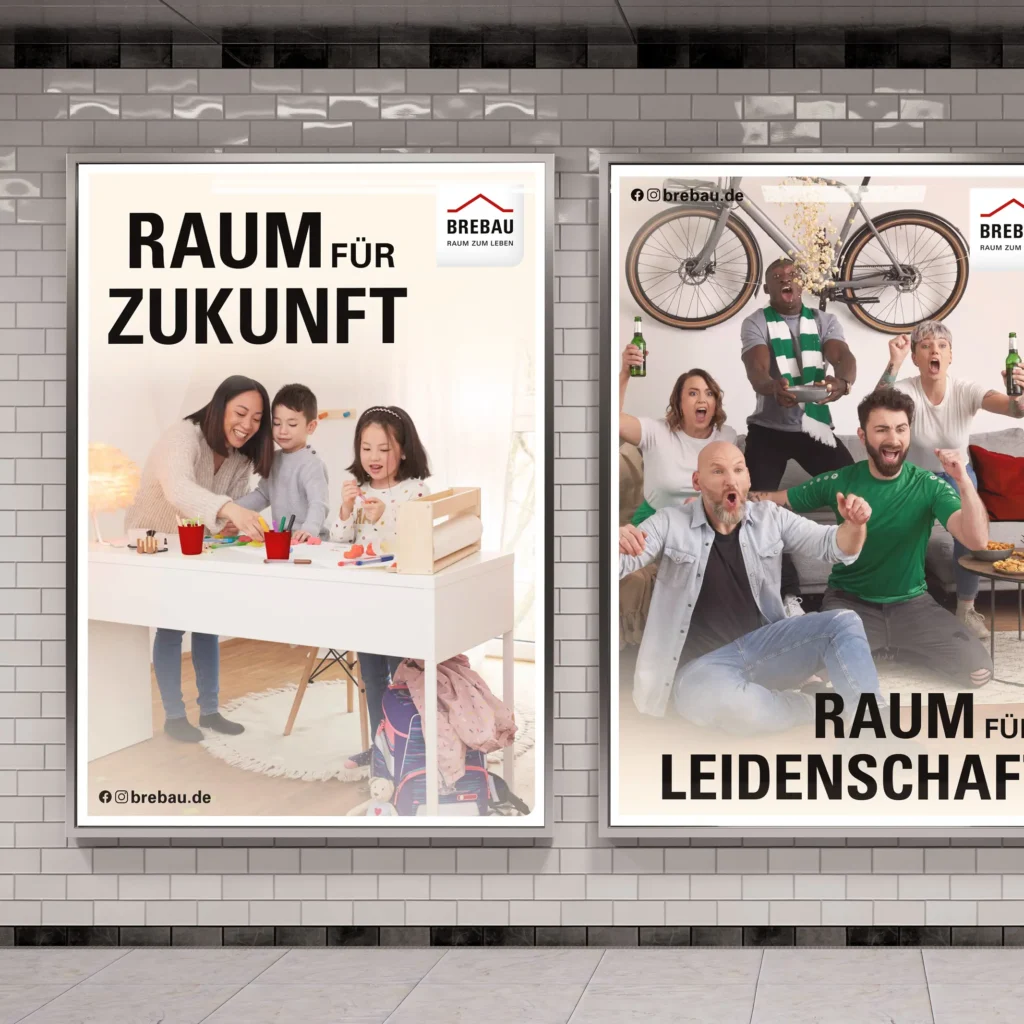 Plakatdesign für BREBAU von attentus Werbeagentur Bremen